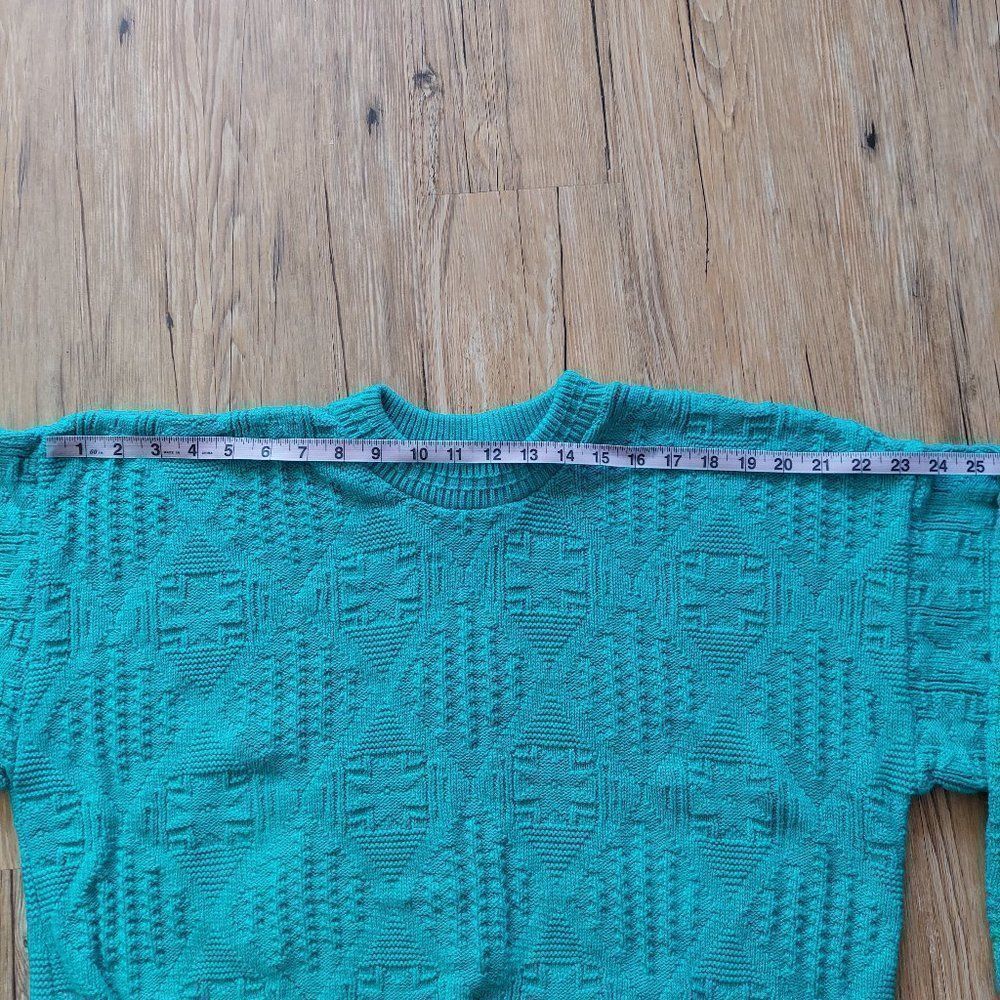 Vintage 1990's Unisex The Fox Collection Dad Sweater, Green L/XL - Picture 7 of 13